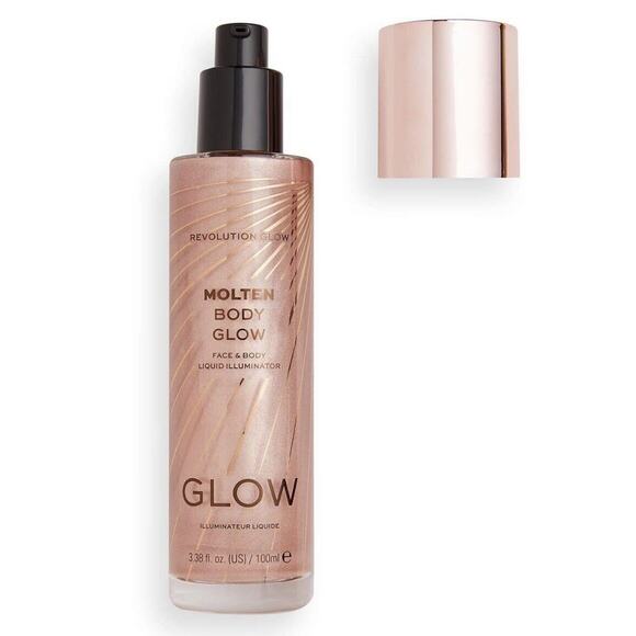 Makeup Revolution Molten Body Glow ROSE GOLD Face Body Liquid Illuminator🍍🥥 2 - Picture 4 of 7